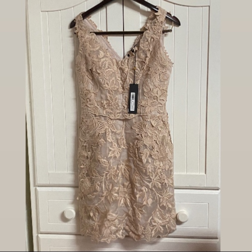 KOBI HALPERIN Cream Sleeveless Dress Size 4